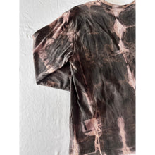 Load image into Gallery viewer, Black & Pink Shibori Bleach Dyed Carhartt T-Shirt Long Sleeve Size Large