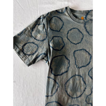 Load image into Gallery viewer, Blue Shibori Bleach Dyed Carhartt T-Shirt Short Sleeve Size Small
