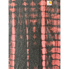 Load image into Gallery viewer, Black & Pink Shibori Bleach Dyed Carhartt T-Shirt Short Sleeve Size Small