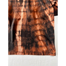 Load image into Gallery viewer, Orange & Black Shibori Bleach Dyed Carhartt T-Shirt Long Sleeve Size Large