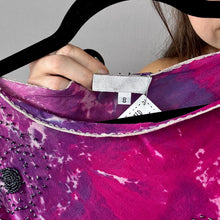 Load image into Gallery viewer, Vintage 1970s Hand Ice Dyed Silk Beaded Scarf Blouse