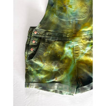 Load image into Gallery viewer, Ice Dyed Overall Shorts Dark Green