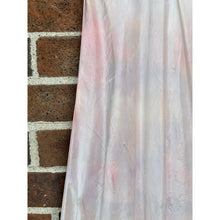 Load image into Gallery viewer, Antique Hand Dyed Rayon Slip Dress Pastel Pink Purple Lace Trim