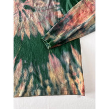 Load image into Gallery viewer, Green & Pink Spiral Reverse Dyed Carhartt T-Shirt Long Sleeve Size Large