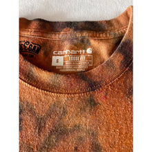 Load image into Gallery viewer, Orange & Black Spiral Carhartt T-Shirt Short Sleeve Size Small