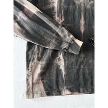 Load image into Gallery viewer, Black & Pink Shibori Bleach Dyed Carhartt T-Shirt Long Sleeve Size Large