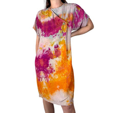 Load image into Gallery viewer, Hand Dyed Vintage 1980s Silk Shift Dress