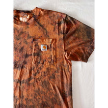 Load image into Gallery viewer, Orange & Black Spiral Carhartt T-Shirt Short Sleeve Size Small