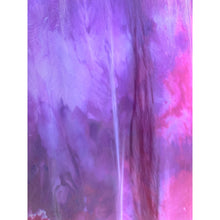 Load image into Gallery viewer, Antique Hand Dyed Slip Dress Pink & Purple Ice Dye Rayon Lace Trim