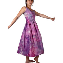 Load image into Gallery viewer, Hand Dyed Pink & Purple Vintage 1950s Silk Dress