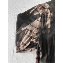 Load image into Gallery viewer, Black & Gray Shibori Bleach Dyed Carhartt T-Shirt Long Sleeve Size Large