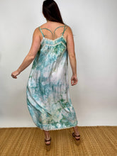 Load image into Gallery viewer, Hand Dyed Blue and Green Vintage Lounge Dress