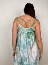 Load image into Gallery viewer, Hand Dyed Blue and Green Vintage Lounge Dress