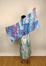 Load image into Gallery viewer, Blue and Purple Cotton Scarf