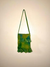 Load image into Gallery viewer, Yellow and Green Macrame Vintage Crossbody Purse