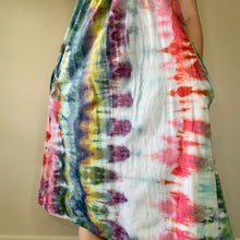 Load image into Gallery viewer, Tie Dye Vintage 1970s Embroidered Summer Dress
