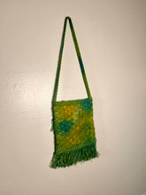 Load image into Gallery viewer, Yellow and Green Macrame Vintage Crossbody Purse