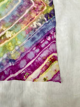 Load image into Gallery viewer, Green Blue and Purple Shibori Tie Dye Vintage Scarf