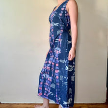 Load image into Gallery viewer, Reverse Tie Dyed Denim Maxi Dress