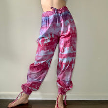 Load image into Gallery viewer, Pink and Blue Cotton Harem Pants