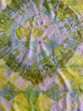 Load image into Gallery viewer, Tie Dye Yellow and Green Silk Scarf