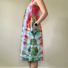 Load image into Gallery viewer, Tie Dye Vintage 1970s Embroidered Summer Dress