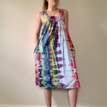 Load image into Gallery viewer, Tie Dye Vintage 1970s Embroidered Summer Dress