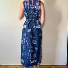 Load image into Gallery viewer, Reverse Tie Dyed Denim Maxi Dress