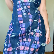 Load image into Gallery viewer, Reverse Tie Dyed Denim Maxi Dress