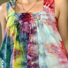 Load image into Gallery viewer, Tie Dye Vintage 1970s Embroidered Summer Dress