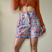 Load image into Gallery viewer, Tie Dye High Waisted Cotton Shorts