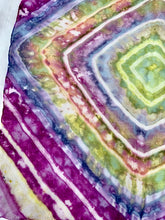 Load image into Gallery viewer, Green Blue and Purple Shibori Tie Dye Vintage Scarf