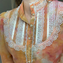 Load image into Gallery viewer, Hand Dyed 1980s does Edwardian Blouse