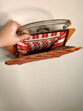 Load image into Gallery viewer, Hand Painted Pink and Orange Checker Print 1960s Purse