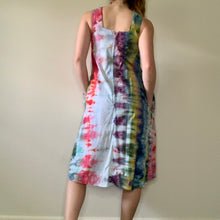 Load image into Gallery viewer, Tie Dye Vintage 1970s Embroidered Summer Dress