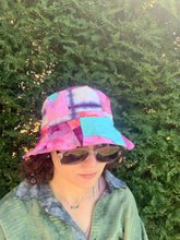 Load image into Gallery viewer, Berry Blend - Popping Pink Lining - Patchwork Bucket Hat