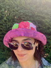 Load image into Gallery viewer, Wild Watermelon - Popping Pink Lining - Patchwork Bucket Hat