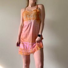 Load image into Gallery viewer, Hand Dyed Vintage Slip in Orange and Pink Stripes