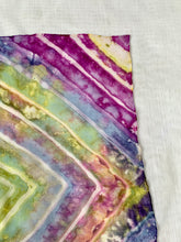 Load image into Gallery viewer, Green Blue and Purple Shibori Tie Dye Vintage Scarf