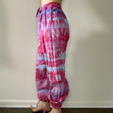 Load image into Gallery viewer, Pink and Blue Cotton Harem Pants