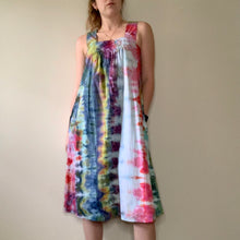 Load image into Gallery viewer, Tie Dye Vintage 1970s Embroidered Summer Dress