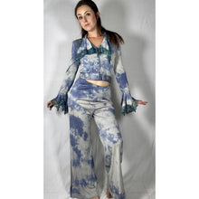 Load image into Gallery viewer, Vintage 1970s Blue Tie Dye Flare Set
