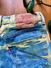 Load image into Gallery viewer, Reverse Tie Dye Levi Denim Cut Off Shorts
