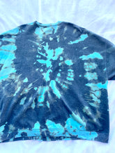 Load image into Gallery viewer, Reverse Tie Dyed Blue and Gray Crew Neck Sweatshirt
