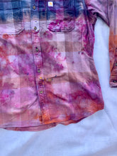 Load image into Gallery viewer, Dip Dyed Blue and Purple Carhartt Flannel Shirt
