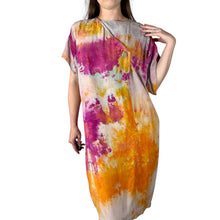 Load image into Gallery viewer, Hand Dyed Vintage 1980s Silk Shift Dress
