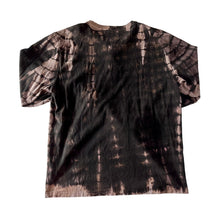Load image into Gallery viewer, Black &amp; Gray Shibori Bleach Dyed Carhartt T-Shirt Long Sleeve Size Large
