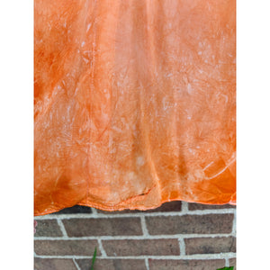 Antique Hand Dyed Slip Dress Bright Orange