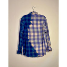 Load image into Gallery viewer, Split Bleach Dyed Vintage Flannel
