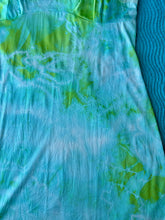 Load image into Gallery viewer, Lime Green and Turquoise Tie Dye Slip Dress
